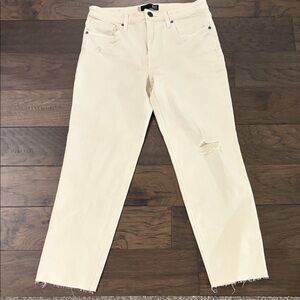 New Without Tags Rachael Fab Ab Ecru Mom Jeans Sz 8